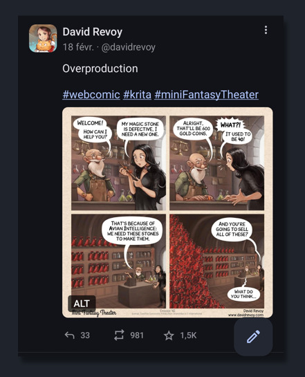 A screenshot of episode 40 posted on Mastodon, with a unified layout