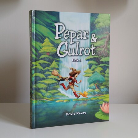 Photo of the publishing of Pepper&Carrot book 1 in Norsk Nynorsk